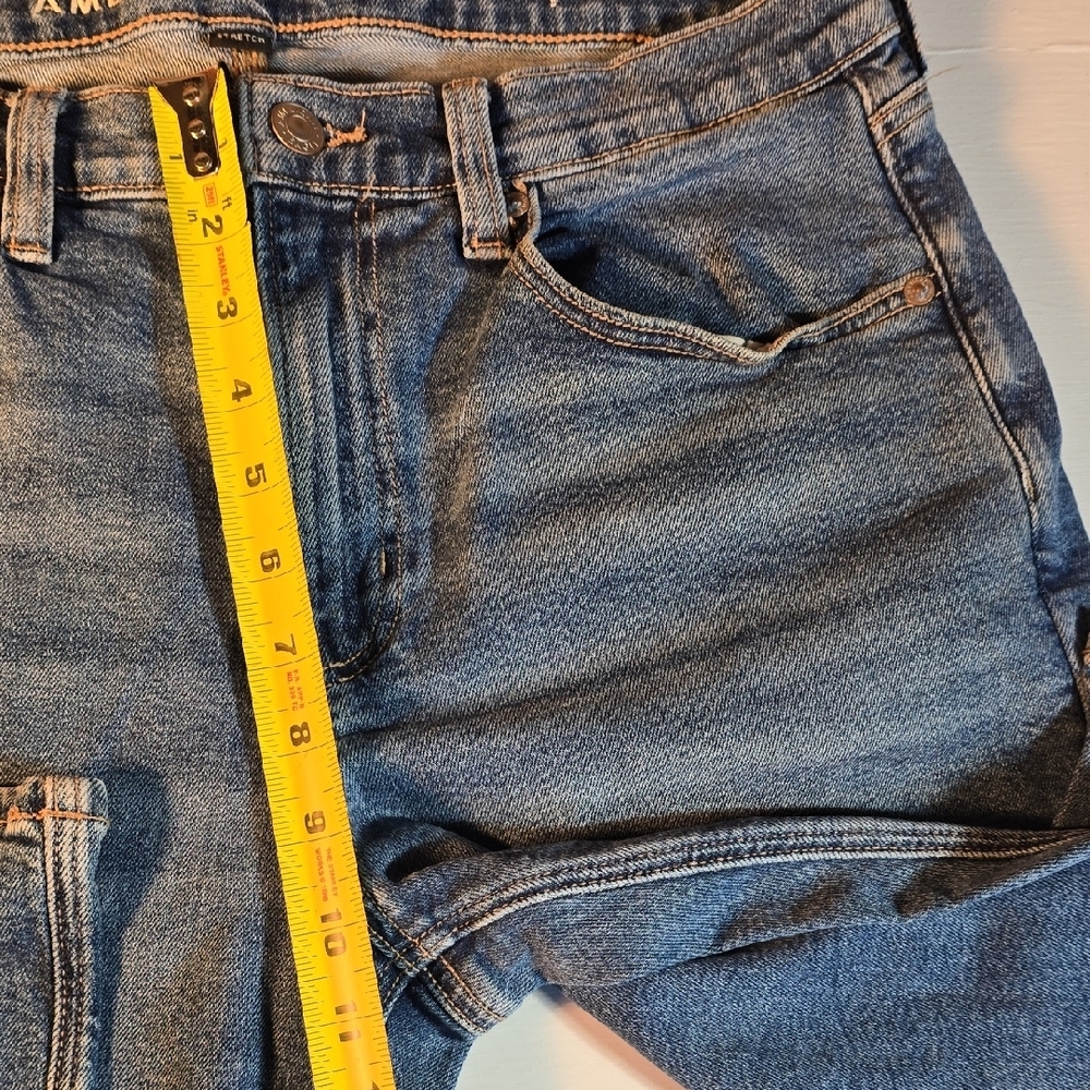 American Eagle Outfitters Denim Womens 12 90s Straight Leg Nice Worn Feel +look - Picture 4 of 14